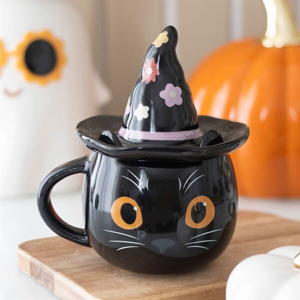 Witch Cat Heksen Mok met Deksel