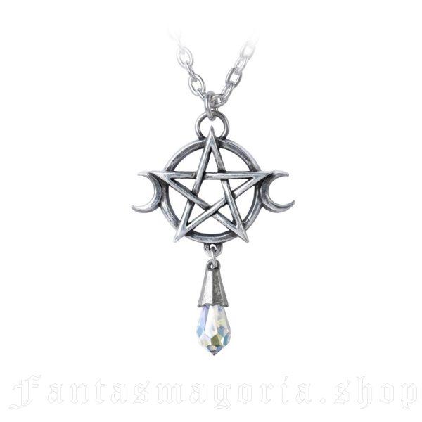 Goddess ketting met pentagram en kristal